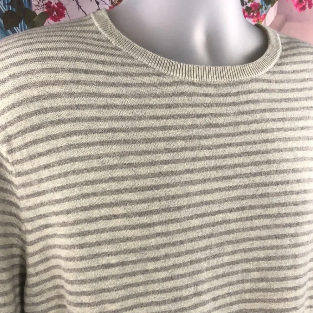 NWT J Crew Gray Striped Pullover